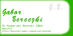 gabor bereczki business card